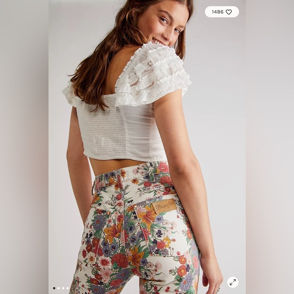 Free People X Wrangler Westward High-Rise Flare Jeans NWOT - Picture 3 of 4